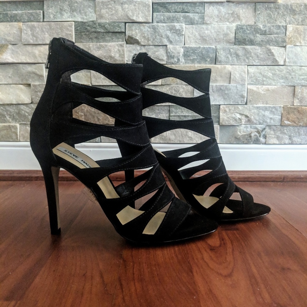 Steve Madden Swyndle Black Cutout Heels
